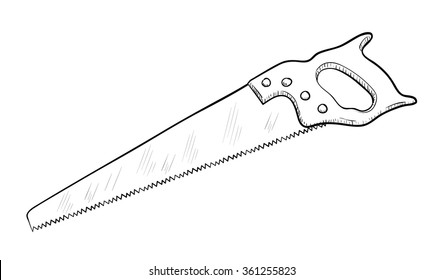 Hand saw isolated on a white background