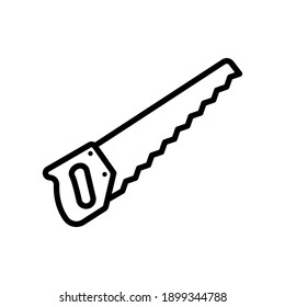 hand saw line icon vector illustration design