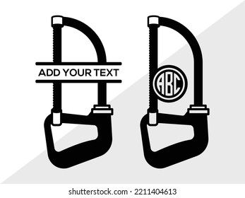 Hand Saw Monogram SVG Printable Vector Illustration
