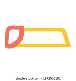 Vi la mano en un fondo aislado. Icono para diseño o logotipo. Herramientas de construcción. Ilustración plana. Vector.