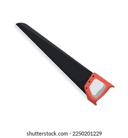 Hand saw on isolated background, Vector illustration.