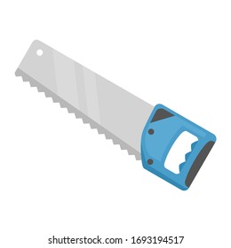 Hand saw on white background, vector illustration