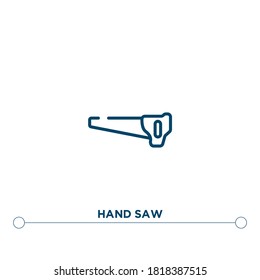 icono del vector de contorno de la sierra manual. ilustración de elemento simple. icono del contorno de la sierra manual a partir del concepto de construcción editable. se puede usar para web y móvil
