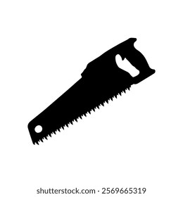 Hand saw  silhouette icon vector design.