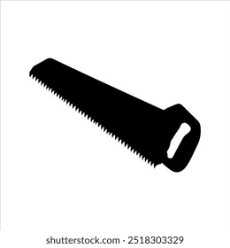Hand saw silhouette vector illustration design on white background.
