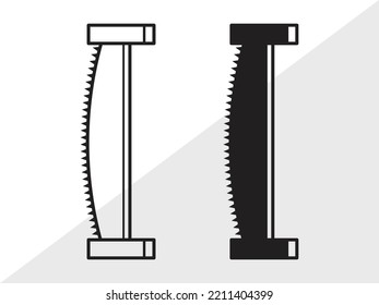 Hand Saw SVG Printable Vector Illustration