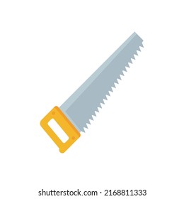 Hand Saw Tool Icon. Flat Illustration Of Hand Saw Tool Vector Icon Isolated On White Background