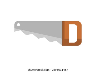 Hand saw tool icon flat vector design