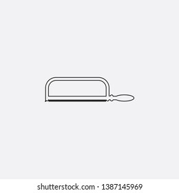 hand saw tool icon sign signifier vector