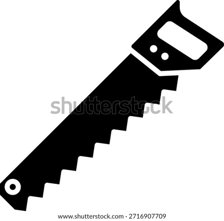 Hand Saw Tool Icon for Woodworking