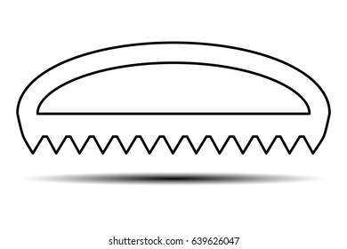 Hand saw vector icon