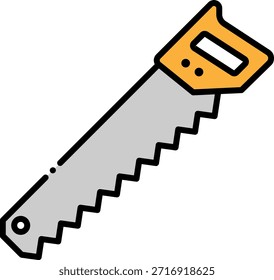 Handsäge, Vektorsymbol-Illustration