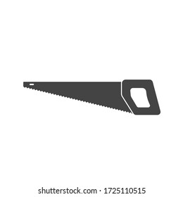 Hand saw vector icon on white isolated background. 
