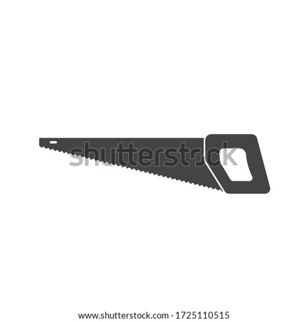 Hand saw vector icon on white isolated background. 