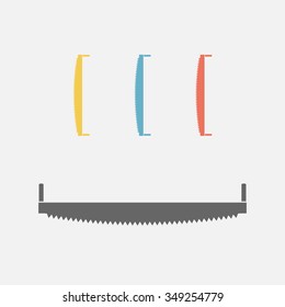 Hand saw vector illustration isolated