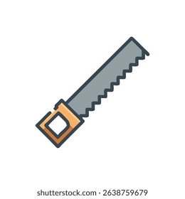 Hand saw vector illustration on White Background for construction