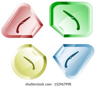 Hand saw. Vector sticker.