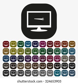 Hand saw woodworking instrument icon. icon. vector design