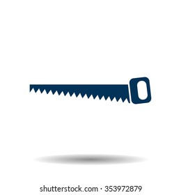 Hand saw woodworking instrument icon icon