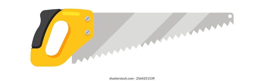 Hand saw working tool vector illustration