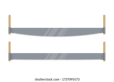 Hand saws vector illustration isolated on white background