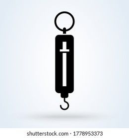 Hand Scale Spring Mechanical. vector Simple modern icon design illustration.