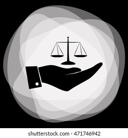 Hand with scales icon