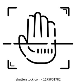 Hand scan icon vector illustration