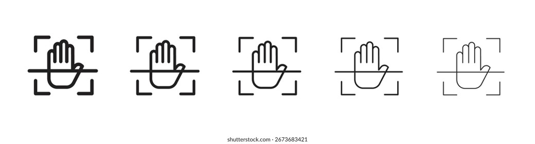 Icono de escaneo de mano Ilustración vectorial aislada