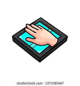 Hand scan modern security device for business office