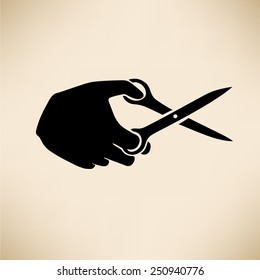 Hand With Scissors