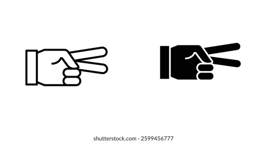 Hand scissors flat simple vector icons illustration set.