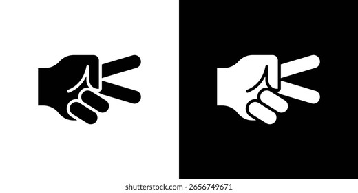 Hand scissors icon black silhouette for web, and mobile app