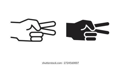 Icono de tijeras de mano en estilo doodle y stroke.