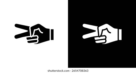 Hand scissors icon flat