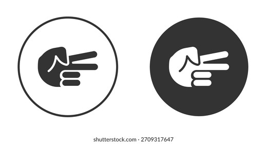 Hand scissors icon in glyph style for web Design. UI UX icons