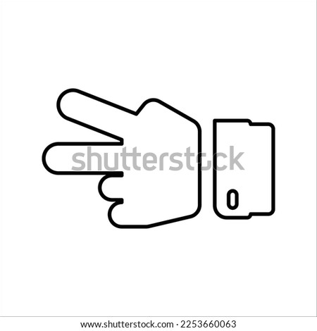 Hand Scissors Icon in Line Style