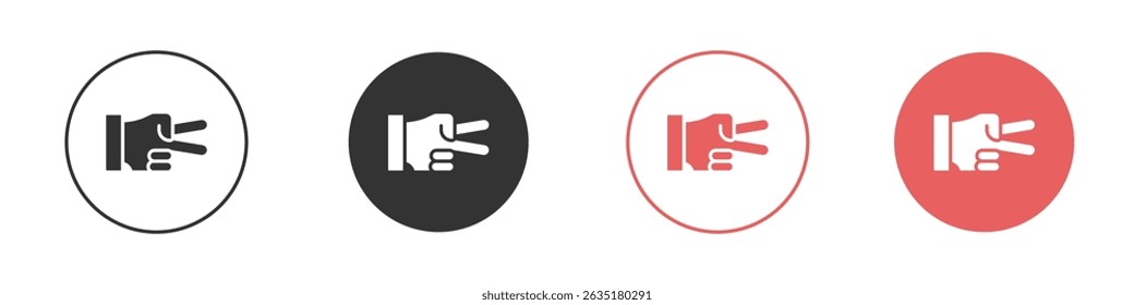 Hand scissors icon vector design template simple and clean style