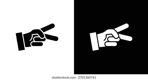 Symbol für eine Handschere. Vektorgrafik. Flaches Design.