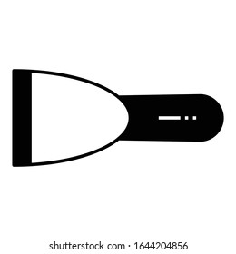 Hand scraper single edged tool vector Glyph icon design, Sharp Blade on White background, Manual scrapers  for plastic pipes and sheets surface