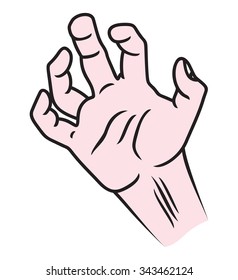 Hand scratching vector illustration