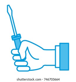 Hand with screwdriver