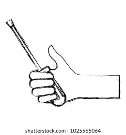 hand with screwdriver tool isolated icon