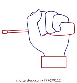 hand with screwdriver tool isolated icon