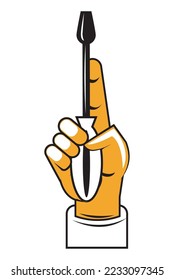 hand with screwdriver tools technical service