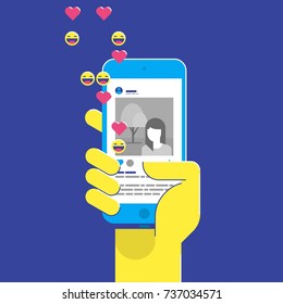 hand scrolling on a smartphone