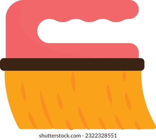 Hand Scrub Brush with Heavy Duty Bristles concept vector icon design, Housekeeping symbol, Office caretaker sign, porter or cleanser equipment stock illustration