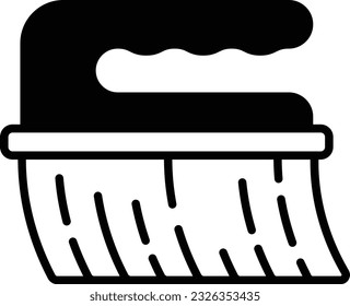 Hand Scrub Brush with Heavy Duty Bristles concept vector icon design, Housekeeping symbol, Office caretaker sign, porter or cleanser equipment stock illustration