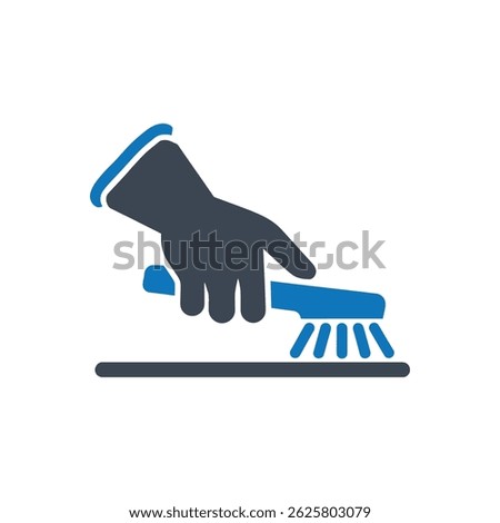 Hand Scrubbing Surface Icon Isolated On White Background