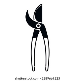 Hand secateur icon simple vector. Garden work. Gardening cutter